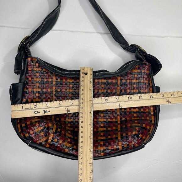 Vera Pelle Purse Made in Italy Crosshatch Leather​​​ - Picture 7 of 12